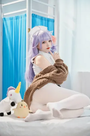 [Cosplay]角色扮演 碧蓝航线 Unicorn 白丝 护士 独角兽 兔子兔子兔w