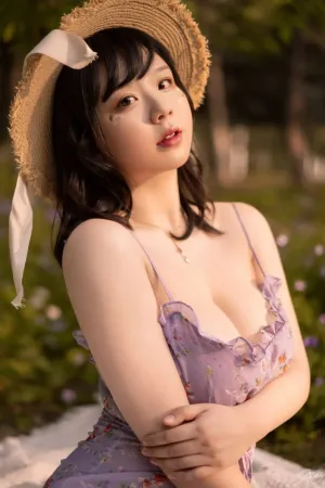 [FuLi]米友福利 紫色 吊带裙 野餐呀 皮皮奶可可爱了啦