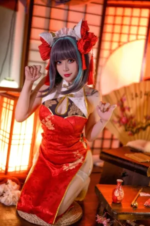 [Cosplay]角色扮演 碧蓝航线 柴郡 红旗袍 Zyra秋