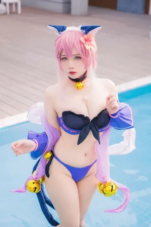 [Cosplay]角色扮演 公主连结 九月舰长 宫坂珠希 泳装 桃贞子