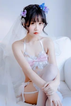 [FuLi]米友福利 白婚纱 蝴蝶结内衣 萌芽儿o0