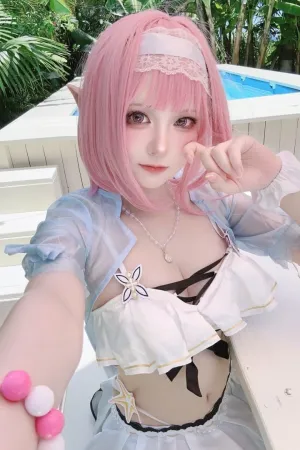 [Cosplay]角色扮演 崩坏3 冲绳夏日 自拍册 爱莉希雅 Yuki亭