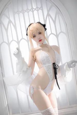 [Cosplay]角色扮演 FGO 阿尔托莉雅 白Saber 阿薰kaOri