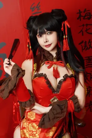[Cosplay]角色扮演 约会大作战 时崎狂三 新春旗袍 亚马逊鲶鱼