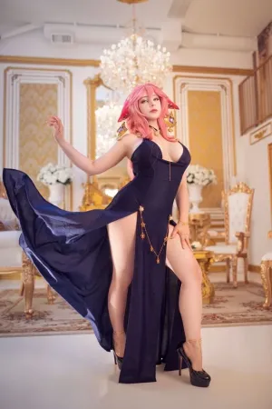 [EACosplay]欧美萌娘 原神 八重神子 & 北斗 Mikomi Hokina