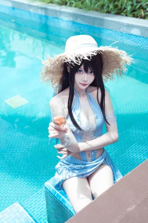 [Cosplay]角色扮演 永劫无间 顾清寒 草帽 泳装 艾西Aiwest