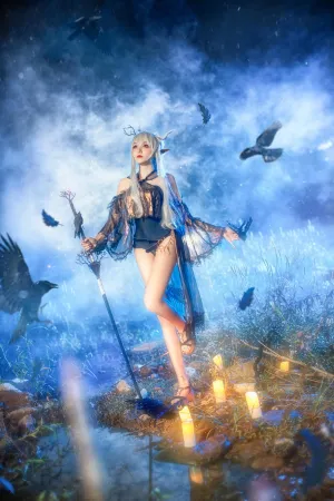 [Cosplay]角色扮演 明日方舟 闪灵 静谧午夜 仙九Airi