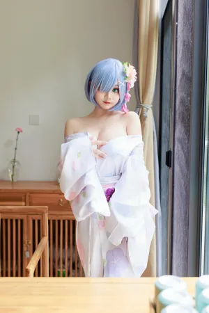 [Cosplay]角色扮演 RE0 蕾姆 和服 阿雪雪