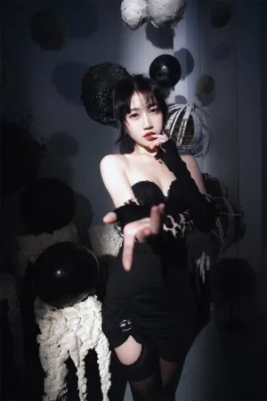 [Original]原创写真 豹纹 黑长裙 不呆猫