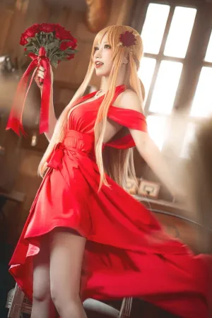 [Cosplay]角色扮演 刀剑神域 亚丝娜 礼服 切切celia