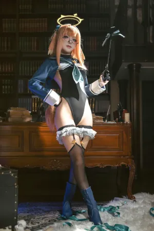 [Cosplay]角色扮演 蔚蓝档案 圆堂志美子 校服 矢量鱼