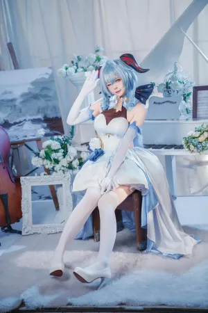 [Cosplay]角色扮演 原神 甘雨 白礼服 冉冉不甜v