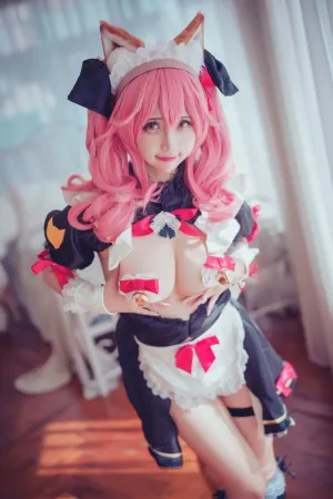 [Cosplay]角色扮演 Fate 玉藻前 女仆 Tamamo Maid 沖田凜花RinKa