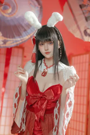 [Cosplay]角色扮演 碧蓝航线 大山 祈愿的巫女兔 屿鱼