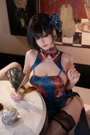 [Cosplay]角色扮演 碧蓝航线 建武 旗袍+蝴蝶内衣 小仓千代w