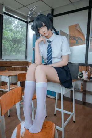 [Cosplay]角色扮演 蔚蓝档案 妃咲 教室JK