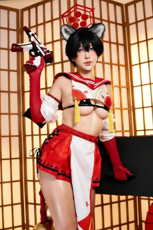 [Cosplay]角色扮演 蔚蓝档案 百鬼夜行 春日椿 Tsubaki PuyPuy Chan