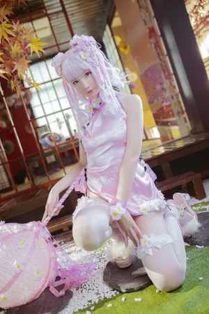 [Cosplay]角色扮演 花鸟风月 电子完整版 花与旗袍 粉 星之迟迟