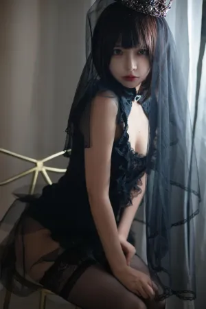 [Cosplay]角色扮演 黑色婚纱 疯猫ss