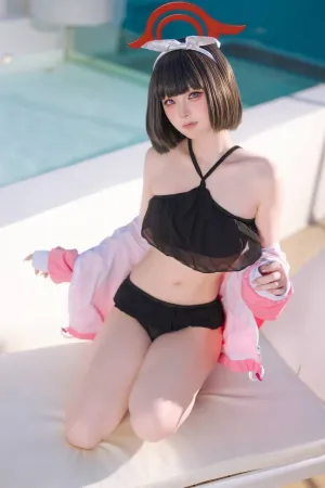 [Cosplay] 蔚蓝档案 静山真白 泳装 - 屿鱼