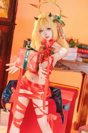 [Cosplay] 蔚蓝档案 圣诞丝带 丹花伊吹 - ran3