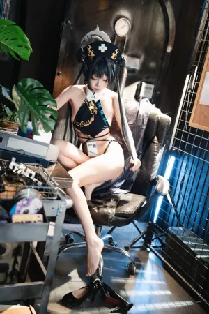 [Cosplay] 蔚蓝档案 妃咲 肚兜比基尼 - 三無人型