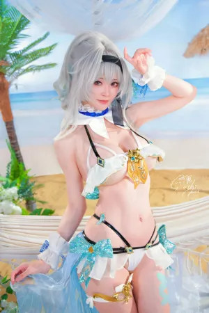 [Cosplay] 崩坏 星穹铁道 流萤 泳装 后续 - Machi馬吉