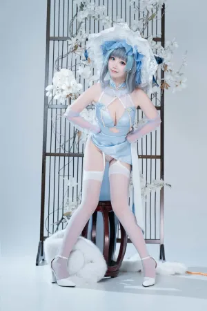 [Cosplay] 碧蓝航线 柴郡 猫猫 蓝旗袍 - 面饼仙儿