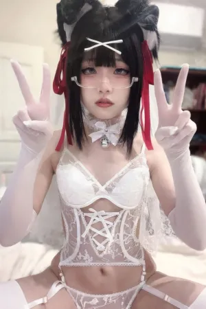 [Cosplay] 眼镜 犬娘 小狗花嫁 - 清水凪