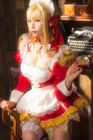 [Cosplay] Fate 尼禄 红色 YD 女仆 - 桐岛爱
